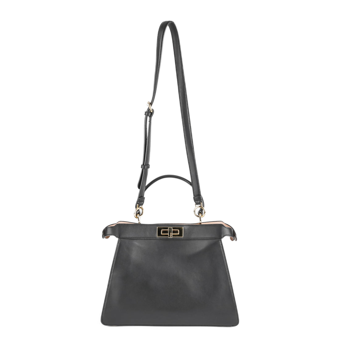 FENDI Peekaboo Handbag Medium- Black Leather
