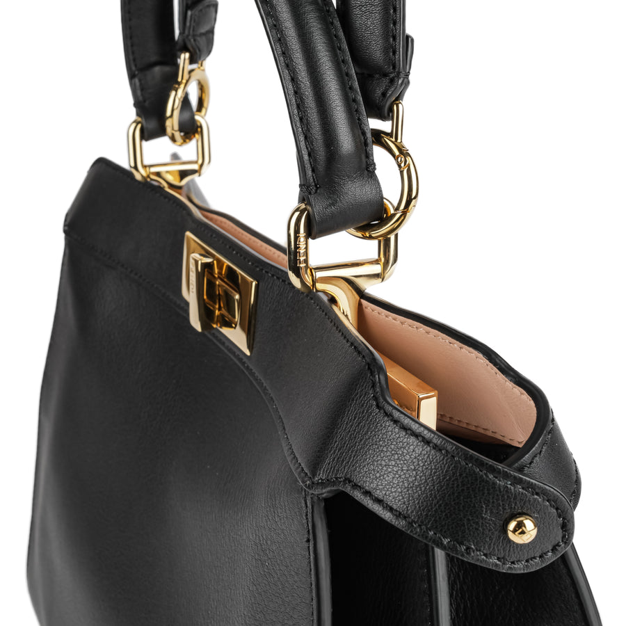 FENDI Peekaboo Handbag Medium- Black Leather