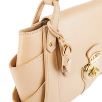 FENDI Compilation Shoulder Bag - Beige Leather