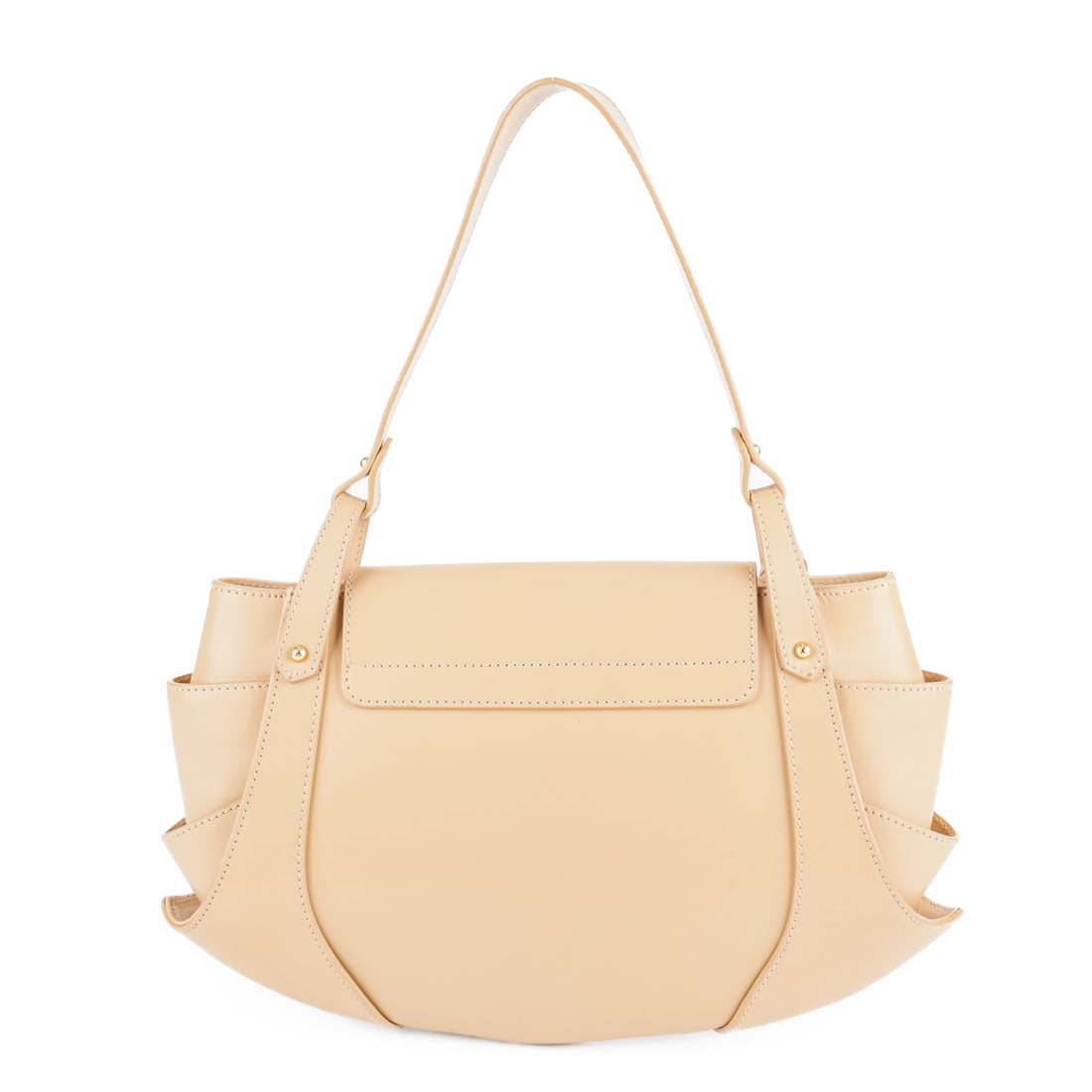 FENDI Compilation Shoulder Bag - Beige Leather
