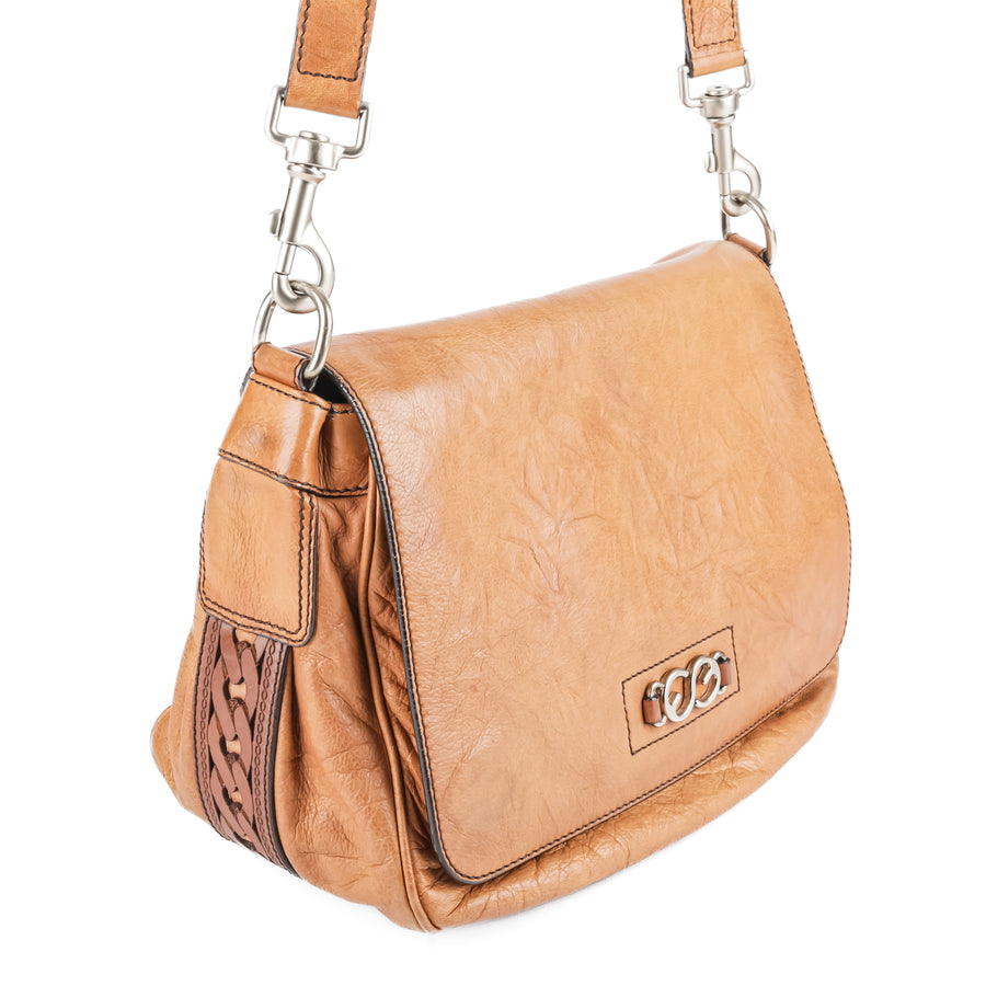 ESCADA Tan Leather Shoulder Bag Crossbody