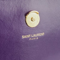 YVES SAINT LAURENT Kelly Flap Shoulder Bag - Purple Suede