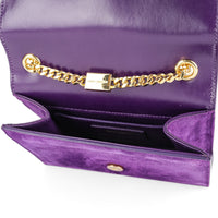YVES SAINT LAURENT Kelly Flap Shoulder Bag - Purple Suede