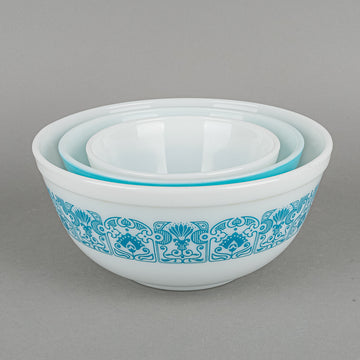 PYREX Horizon Blue Nesting Mixing Bowl Set