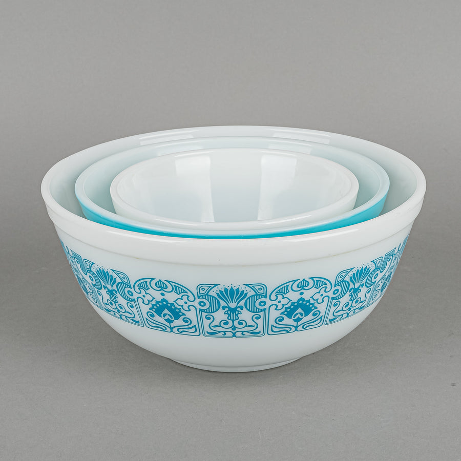 PYREX Horizon Blue Nesting Mixing Bowl Set