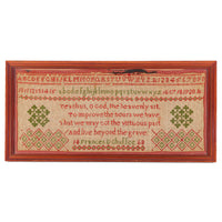 Framed Antique Needlepoint Sampler - Frances Chaffee, 1868