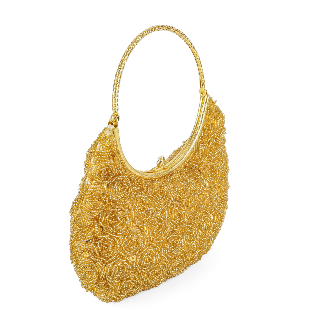 Vintage Gold Beaded Handbag