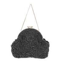 Vintage Black Beaded Evening Bag