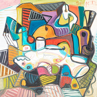 Serge Deherian (Canadian 1955) "The Table" Oil On Canvas