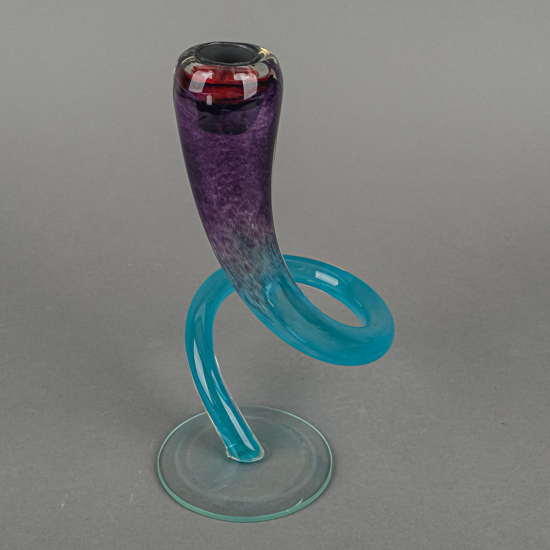 Michael Hudson Twist Art Glass Candlesticks Set Of 2