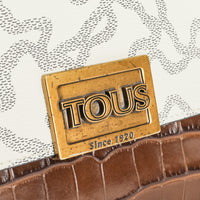 TOUS Kaos Embossed Croc Shoulder Crossbody Bag