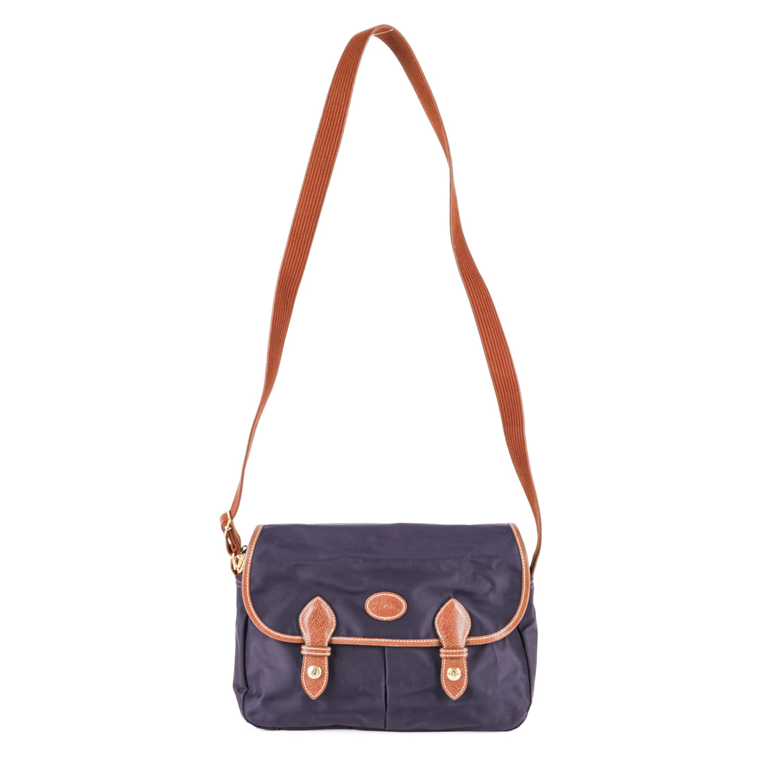 LONGCHAMP Nylon Messenger Purple Handbag
