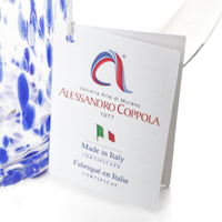 ALESSANDRO COPPOLA Murano Murrina Blue Glass Pitcher