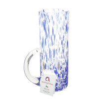 ALESSANDRO COPPOLA Murano Murrina Blue Glass Pitcher