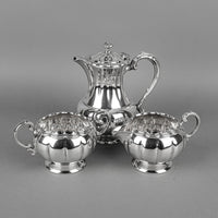 BIRKS Primrose Plate Melon 357 Silver Plate Tea & Coffee Service 6pcs