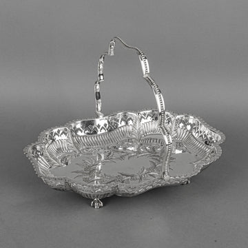 COOPER BROS Silverplate Pierced Footed Basket