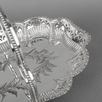 COOPER BROS Silverplate Pierced Footed Basket