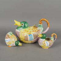 FITZ AND FLOYD Duck Collection Tea Service 5 Pieces