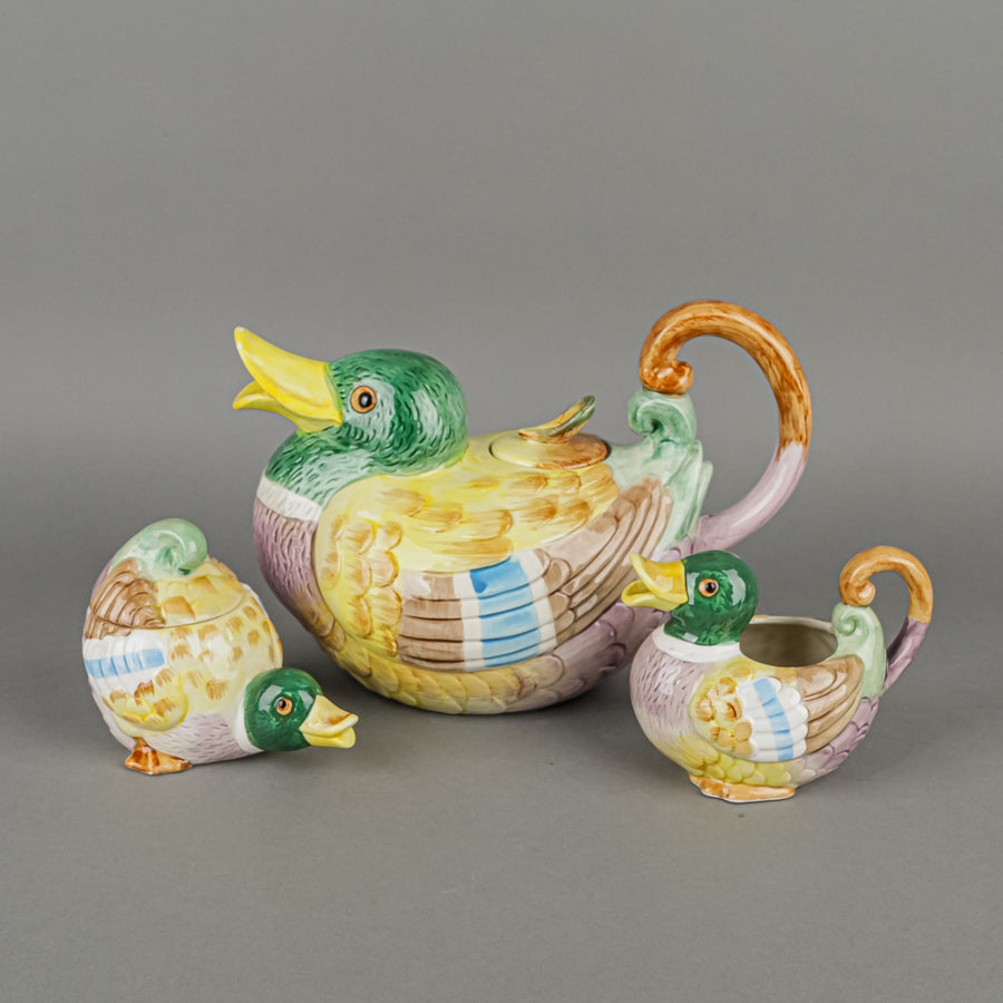 FITZ AND FLOYD Duck Collection Tea Service 5 Pieces