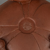Asian Red Clay Teapot - Figural Frog Lid