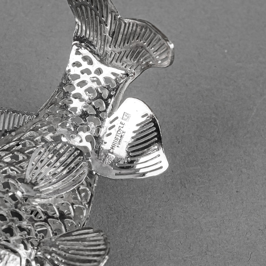 CHRISTOFLE Lumiere d'Argent Silverplate Figurine Brill Fish