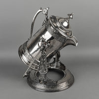 REED & BARTON Silver Plate Tilting Water Jug & Stand