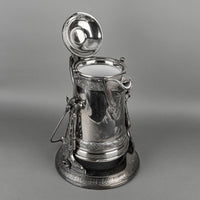 REED & BARTON Silver Plate Tilting Water Jug & Stand