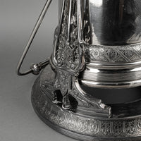 REED & BARTON Silver Plate Tilting Water Jug & Stand