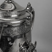 REED & BARTON Silver Plate Tilting Water Jug & Stand