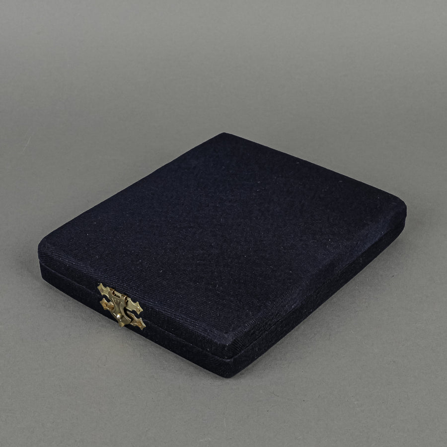 Silver Plate Lapis Inlaid Picture Frame
