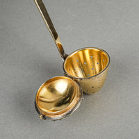 Russian 916 Silver With Enamel Vermeil Tea Stainer