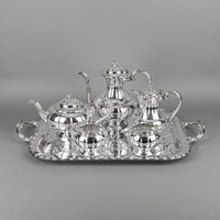 BIRKS Primrose Plate Melon 357 Silver Plate Tea & Coffee Service 6pcs