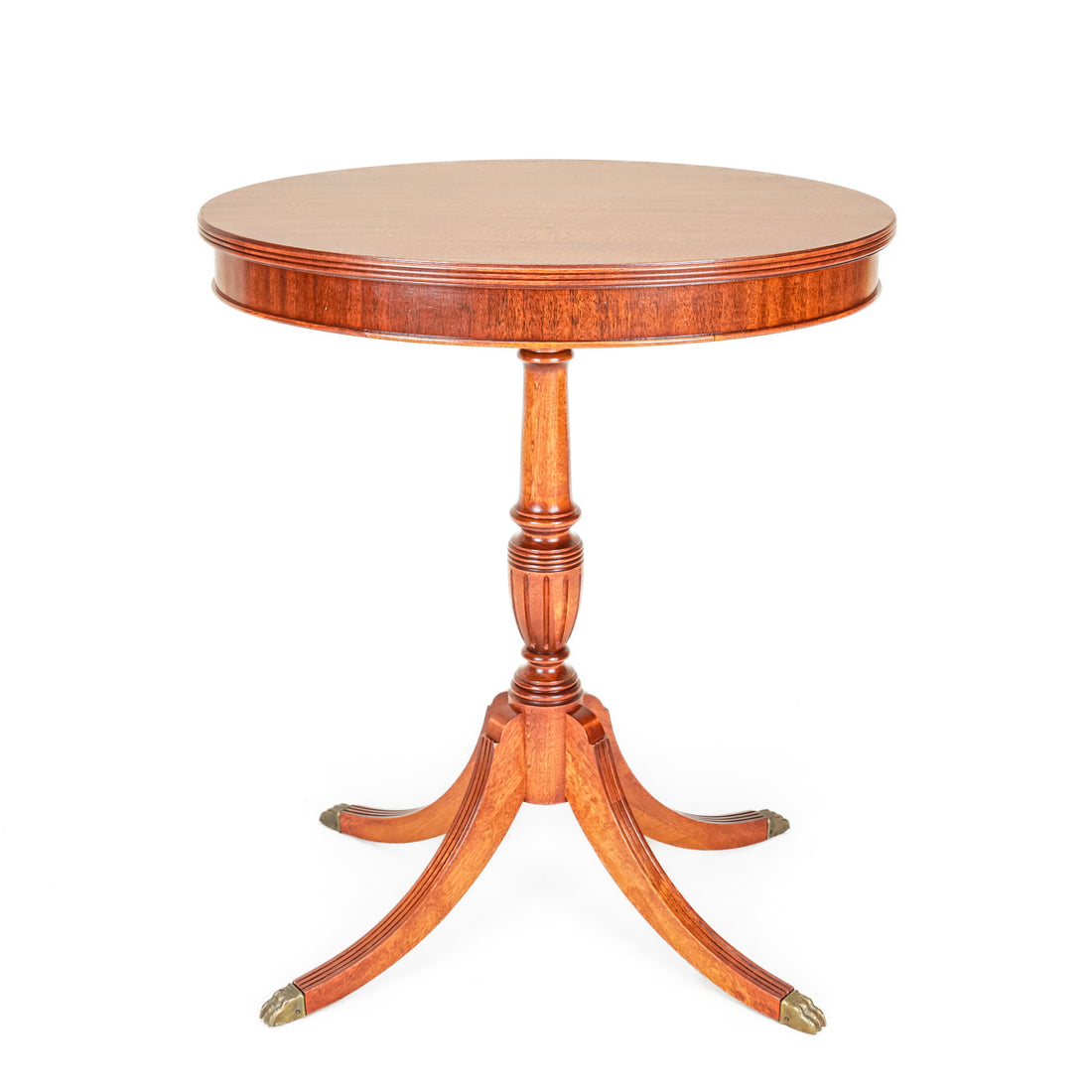 DEILCRAFT Vintage Mahogany Pedestal End Table