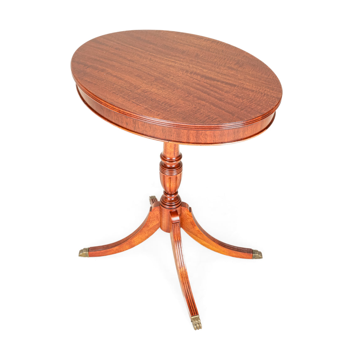 DEILCRAFT Vintage Mahogany Pedestal End Table