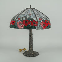 Bronze Finish Cast Metal Tiffany Style Lamp