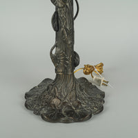Bronze Finish Cast Metal Tiffany Style Lamp