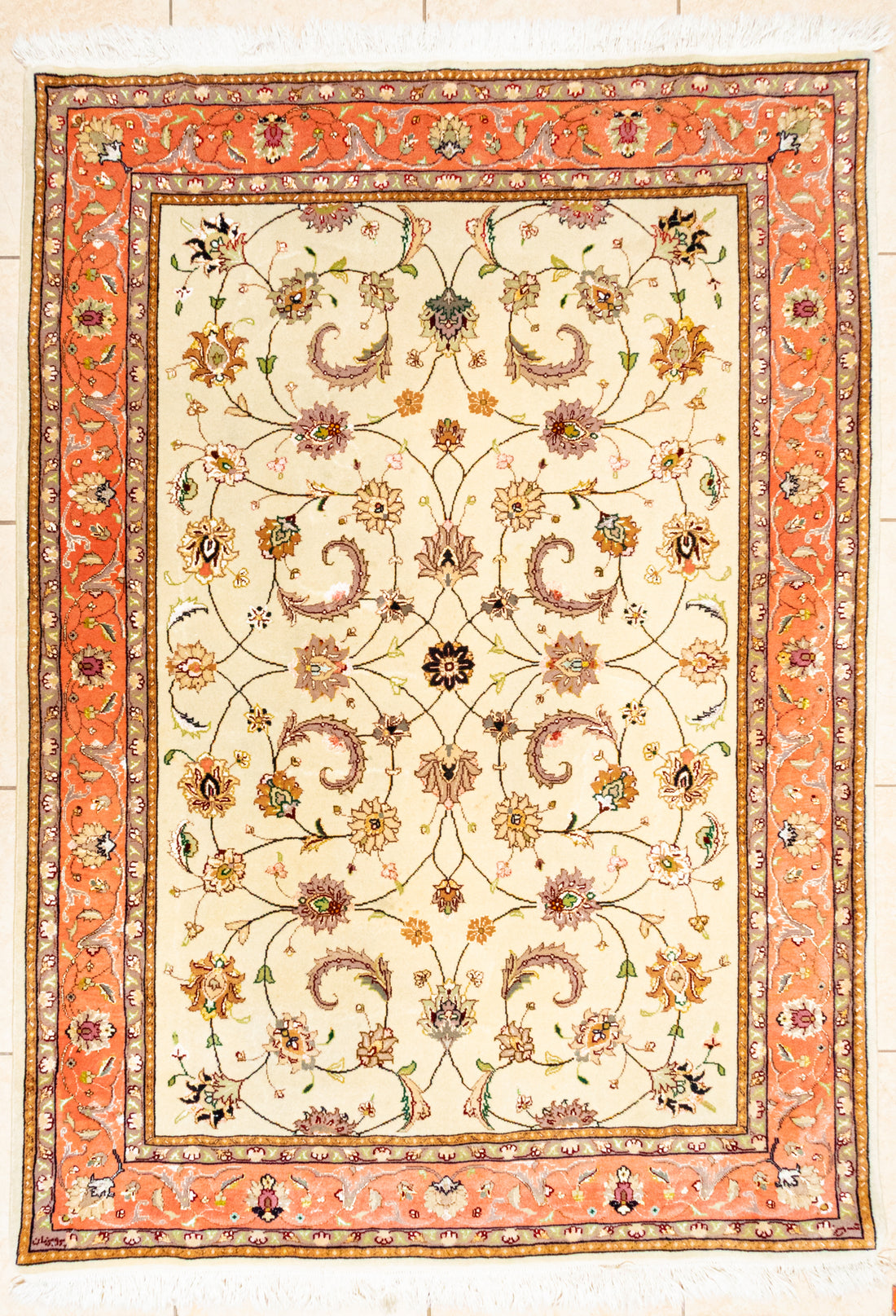 Wool Silk Blend Persian Style Rug