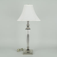 STIFFEL Chrome And Fluted Glass Decor Lamp With Shade
