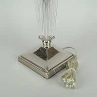 STIFFEL Chrome And Fluted Glass Decor Lamp With Shade