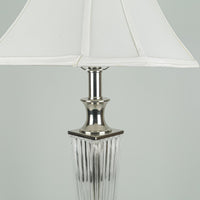STIFFEL Chrome And Fluted Glass Decor Lamp With Shade