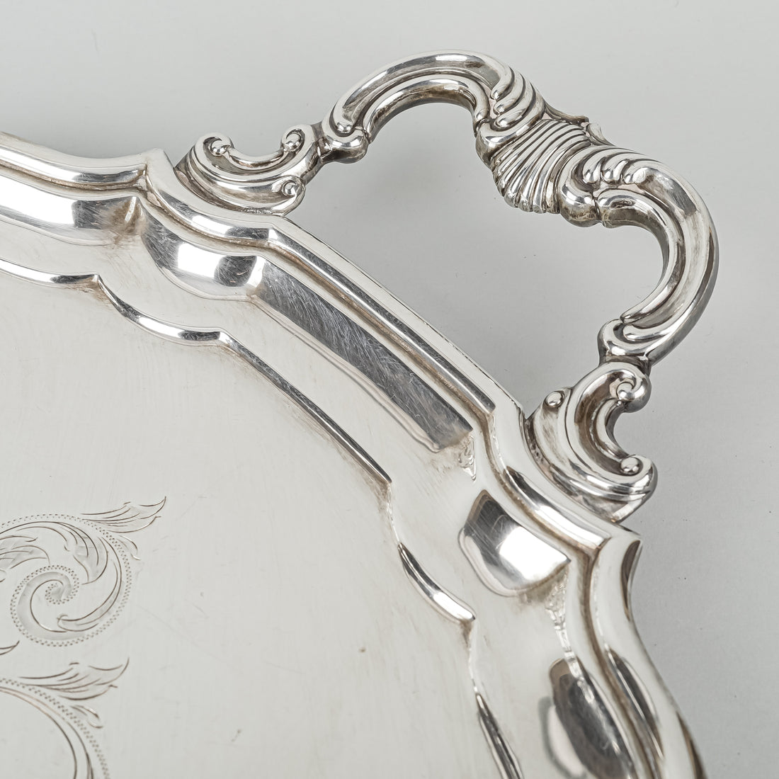 BIRKS Regency Plate Silverplate Oval Tray With Handles