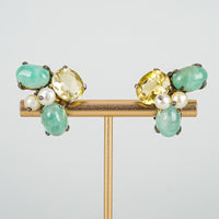 ANN'ELL Sterling Silver With Faux Emerald Citrine And Pearl Set
