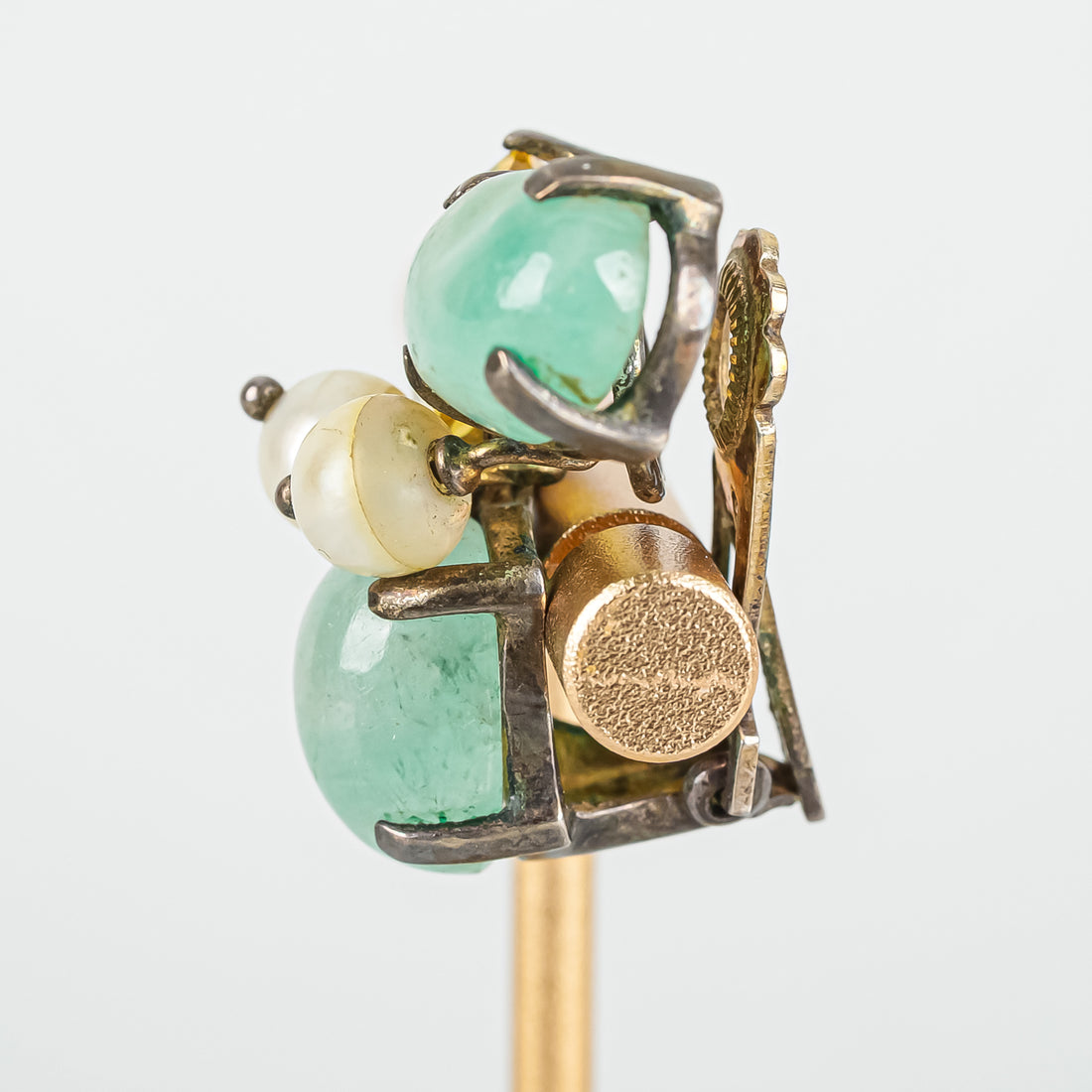 ANN'ELL Sterling Silver With Faux Emerald Citrine And Pearl Set