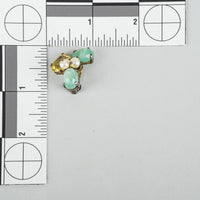 ANN'ELL Sterling Silver With Faux Emerald Citrine And Pearl Set