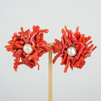 COPPOLA E TOPPO Black Glass Beads And Faux Coral Set