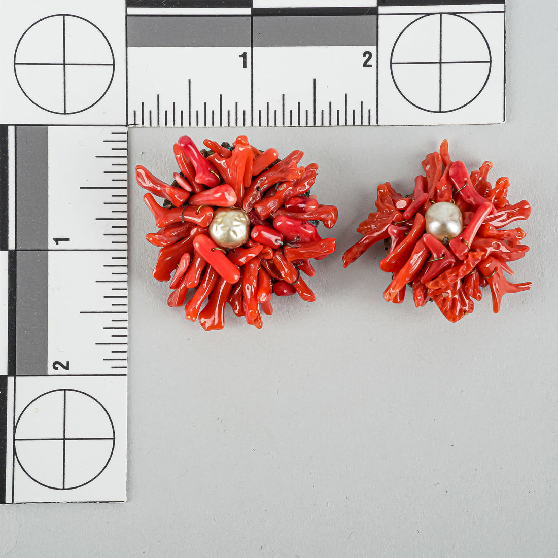 COPPOLA E TOPPO Black Glass Beads And Faux Coral Set