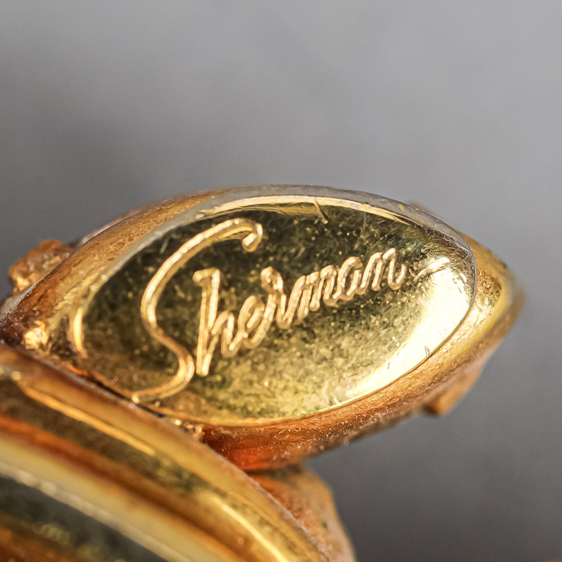 SHERMAN Brooch And Screwbacks Set - Orange And Yellow