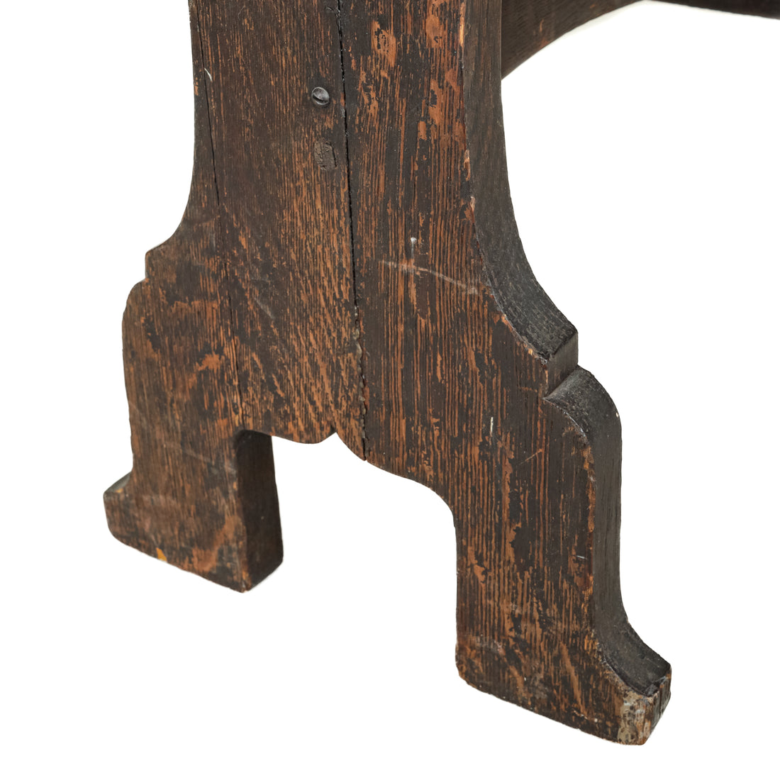 Rustic Dark Stained Oak Chair