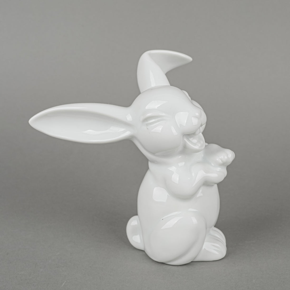 ROSENTHAL Figurine Max Hermann Fritz White Laughing Rabbit H5.25"