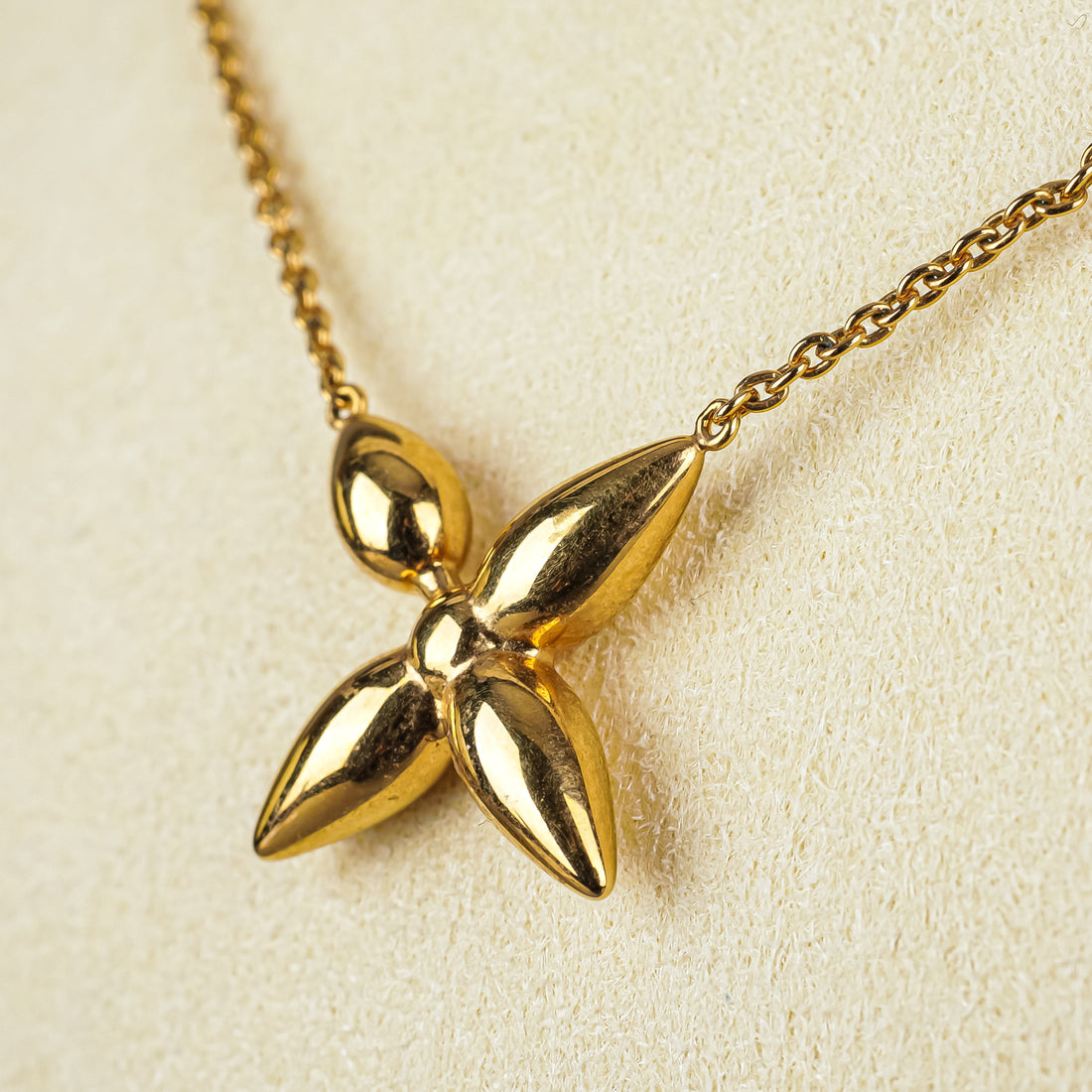 LOUIS VUITTON Gold Plated Louisiette Necklace